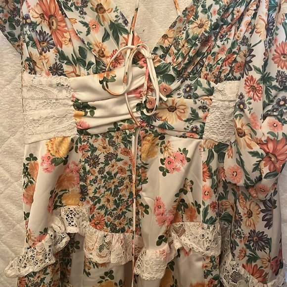 For Love & Lemons Rosalyn Mini Floral Dress - Picture 9 of 10